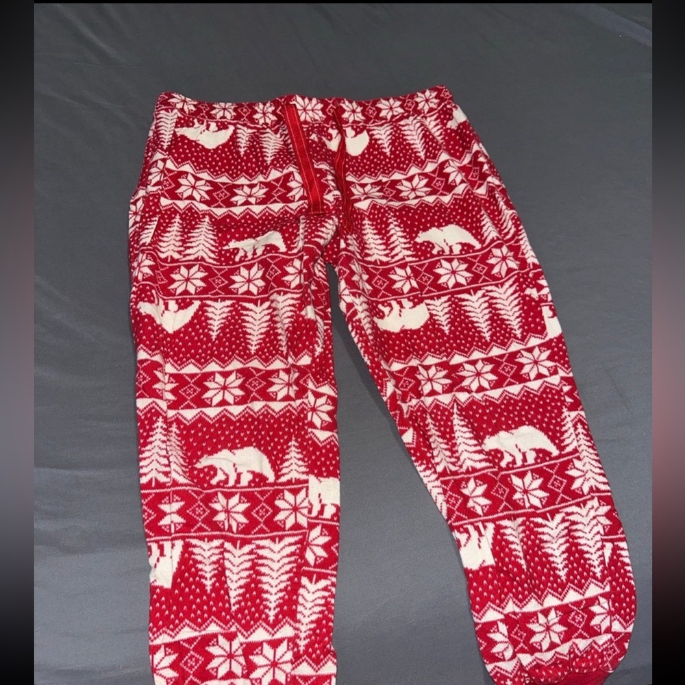 Old Navy Red Christmas Snowflake Holiday Pajama Pants Medium